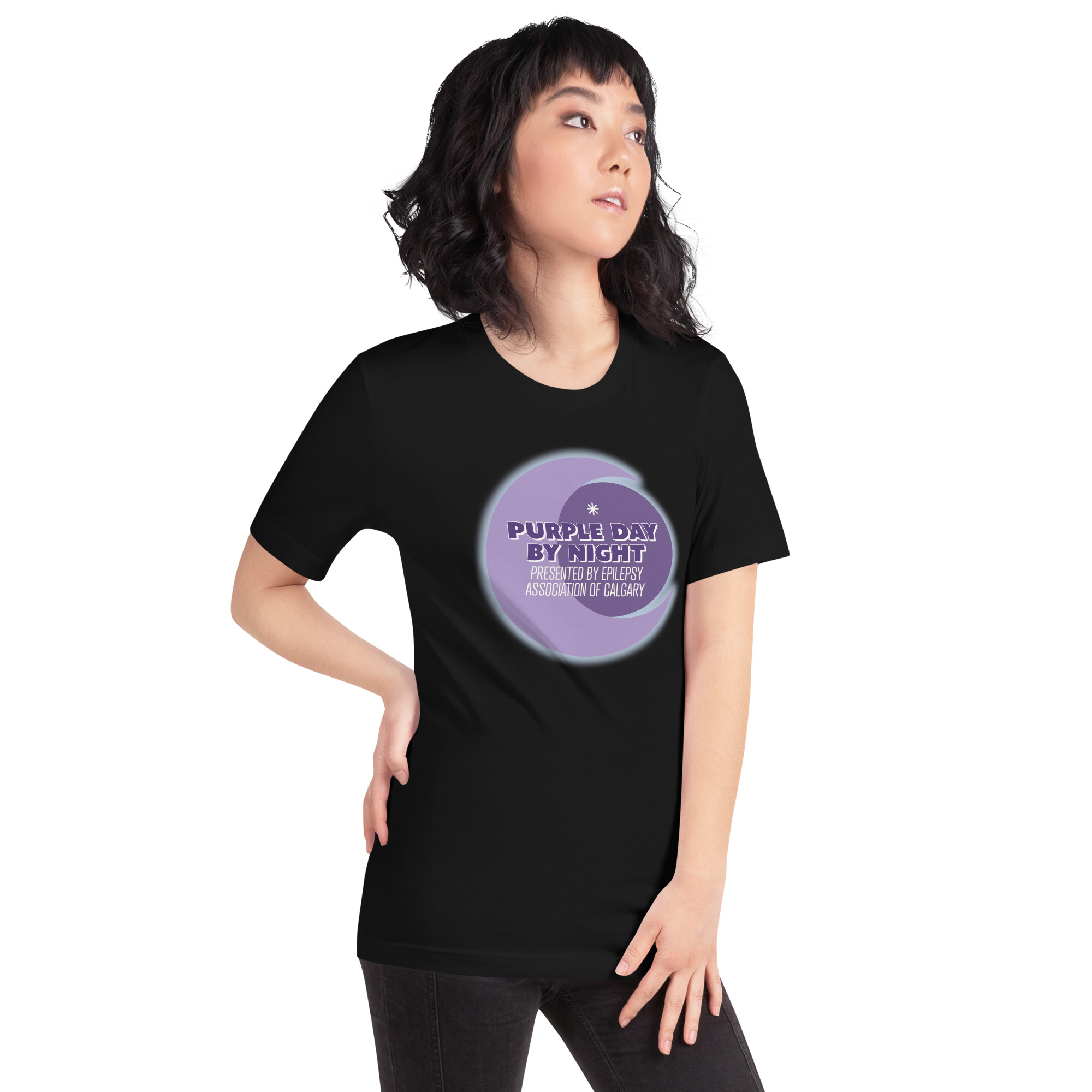 Purple Day by Night Basic T-shirt